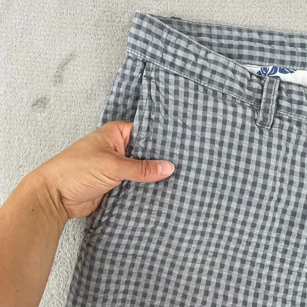 Tommy Bahama Chino Shorts Men 38 Grey‎ Seersucker Marlin Beach Vacation Casual